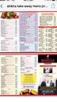 Shikha Indian Takeaway menu