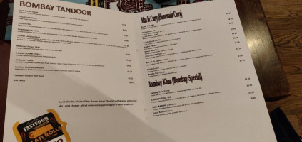 Bombay And Co menu