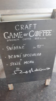 Craft Coffee menu