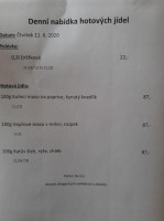 Restaurace U Nádraží menu