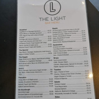 The Light Caffe menu