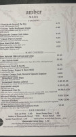 Amber Bar Restaurant menu