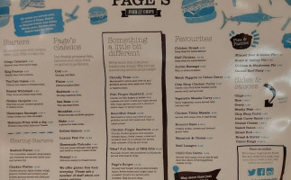 Page's Fish Chips menu