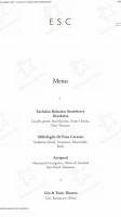 Earlsdon Supper Club menu