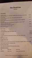 The Druid Inn menu
