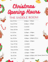 The Saddle Room menu