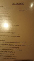 The Coast Dining Room menu