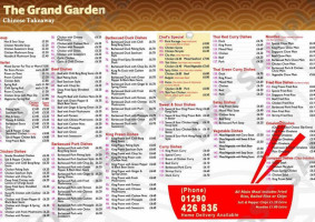 The Grand Garden menu