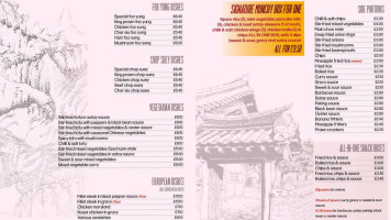 China Cuisine menu