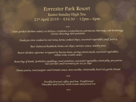 Forrester Park Golf And Resort menu