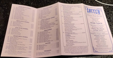 Lovely's Of Hawkhurst menu