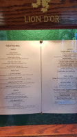 Terrace menu