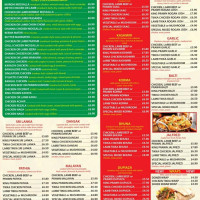 Rose Of India Tandoori And Balti Takeaway menu