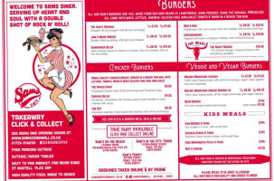 Sam's Diner menu