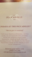 The Piccadilly Inn menu