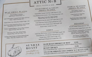 Attic N° 8 menu