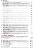 Invitation Nepalese Indian Cuisine menu