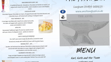 The Anvil Inn menu