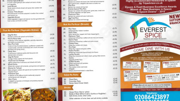 Everest Spice Nepalese And Indian menu