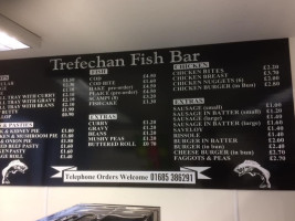 Trefechan Fish menu