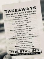 The Stag Inn menu