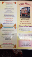 The China Palace menu
