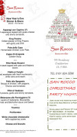 San Rocco menu