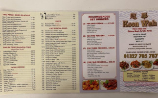 Koon Wah Chinese Take Away menu