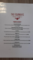 Fourways Cafe Grill menu