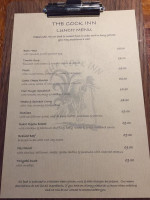 The Cock Inn menu