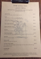 The Cock Inn menu