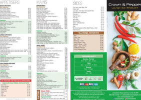 Crown Pepper menu