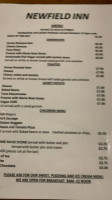 Newfield Inn menu