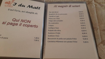 I Du Matt menu