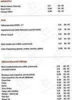 Restaurace Zeland menu