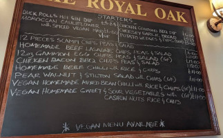 Royal Oak menu