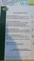 Pub Pod Pralesem (below Old-growth Forest) menu
