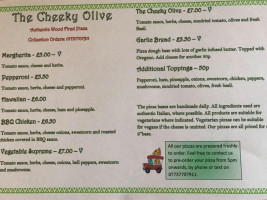 The Cheeky Olive menu