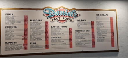 Daniels menu