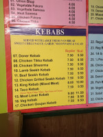 Kebab House International menu
