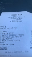 Delfino menu