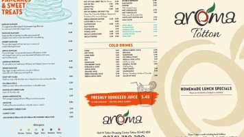 Cafe Aroma menu