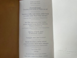 Chandlers Arms menu