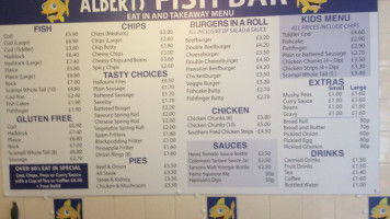 Alberts Fish menu