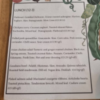 The Ambrette Rye menu