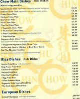 Chu Chin Chow Chinese Restaurant menu