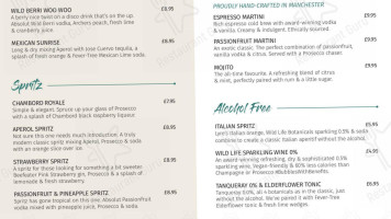 The Fountaine Inn menu