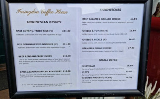The Faringdon Coffee House menu