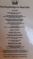 The Kingsbridge Inn menu