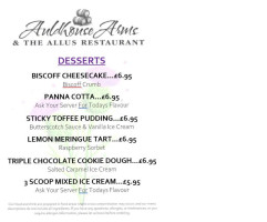 The Auldhouse Arms menu
